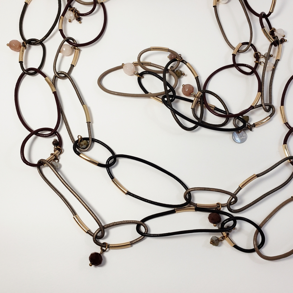43" Multi-Color Chain Necklace - Picture 3 of 6